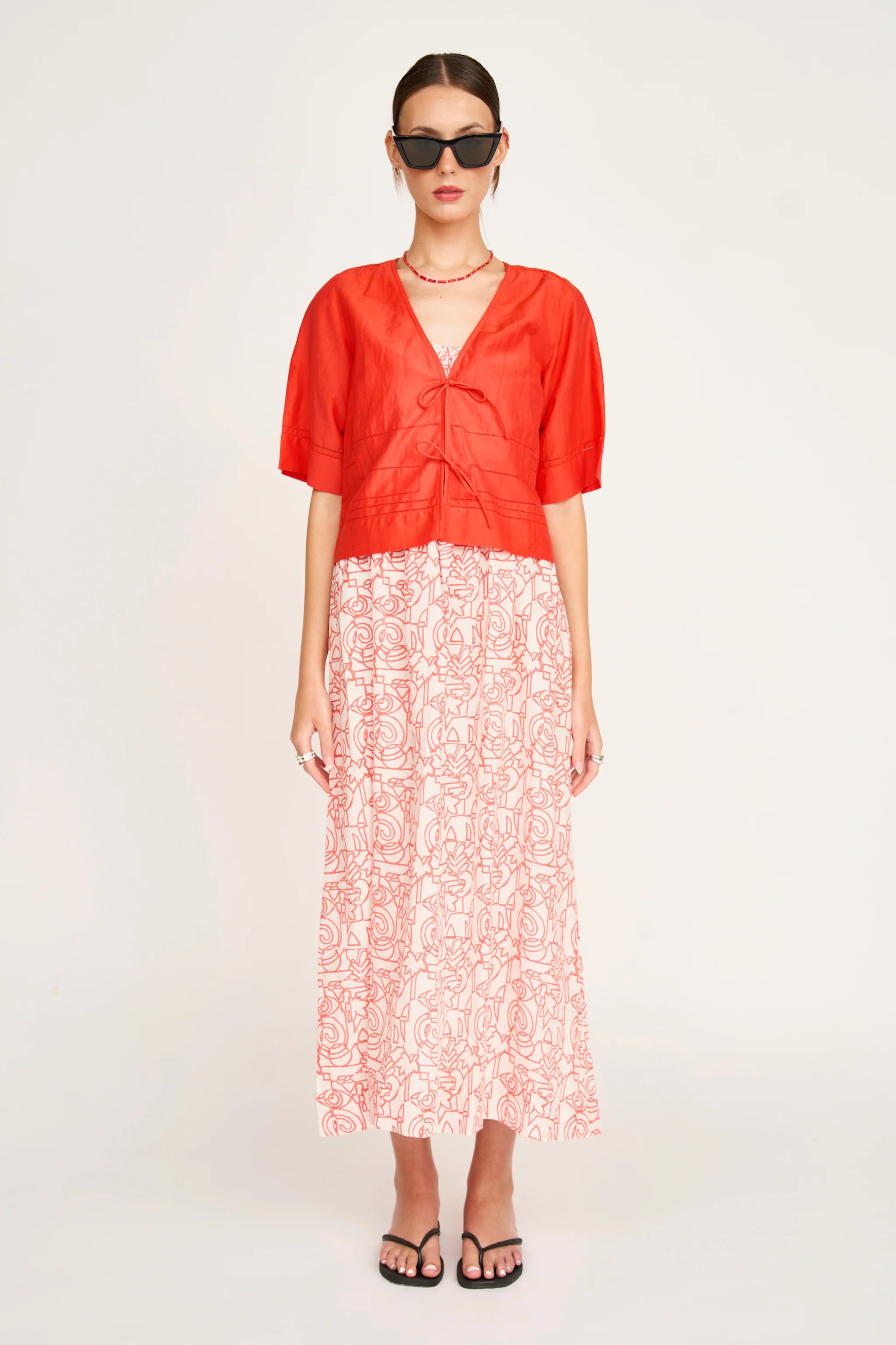 Seychelles Tie Top, Chili