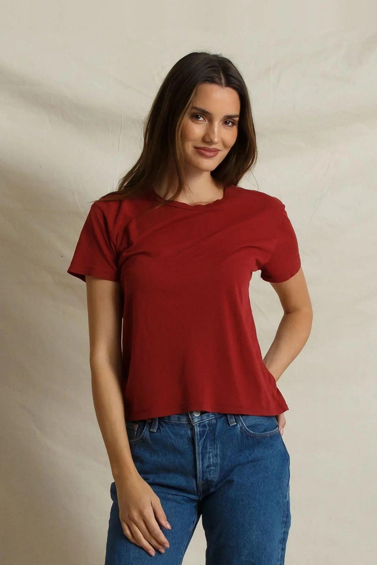 harley tee, ruby red