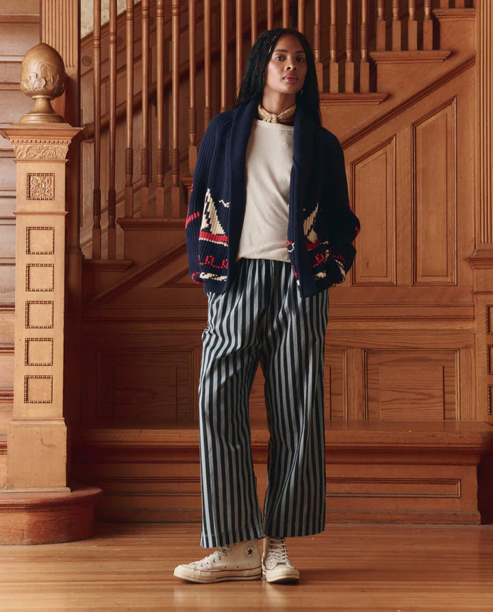 Sailboat Lodge Cardigan, Navy