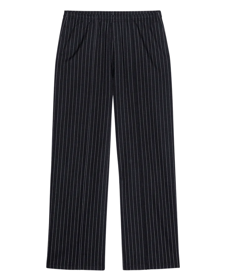 Tracksuit Pintuck Pant, Black & Cream