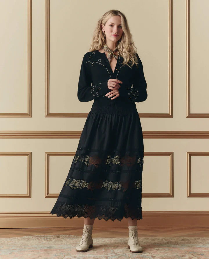 Rosette Canary Skirt, Black