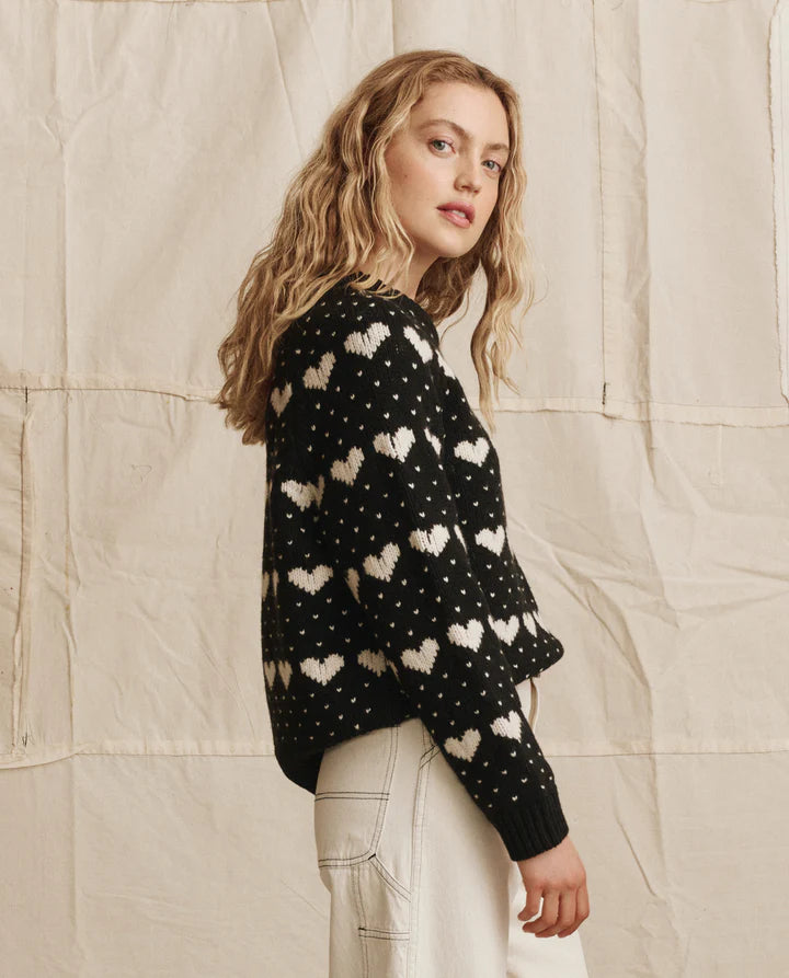 Heart Crew, Black with Pearl