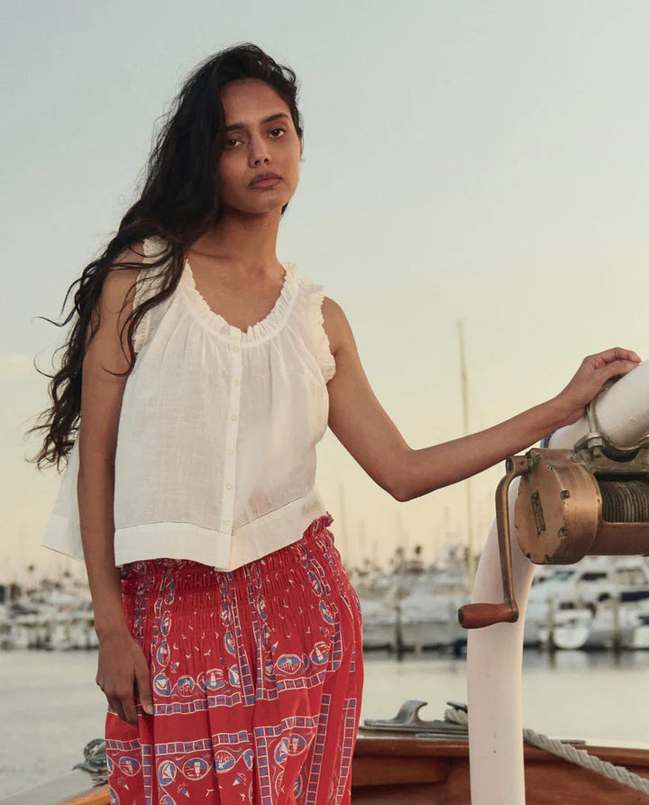 Vignette Top, White
