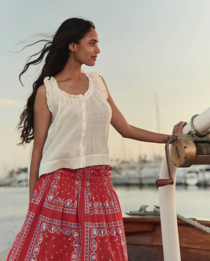 Vignette Top, White