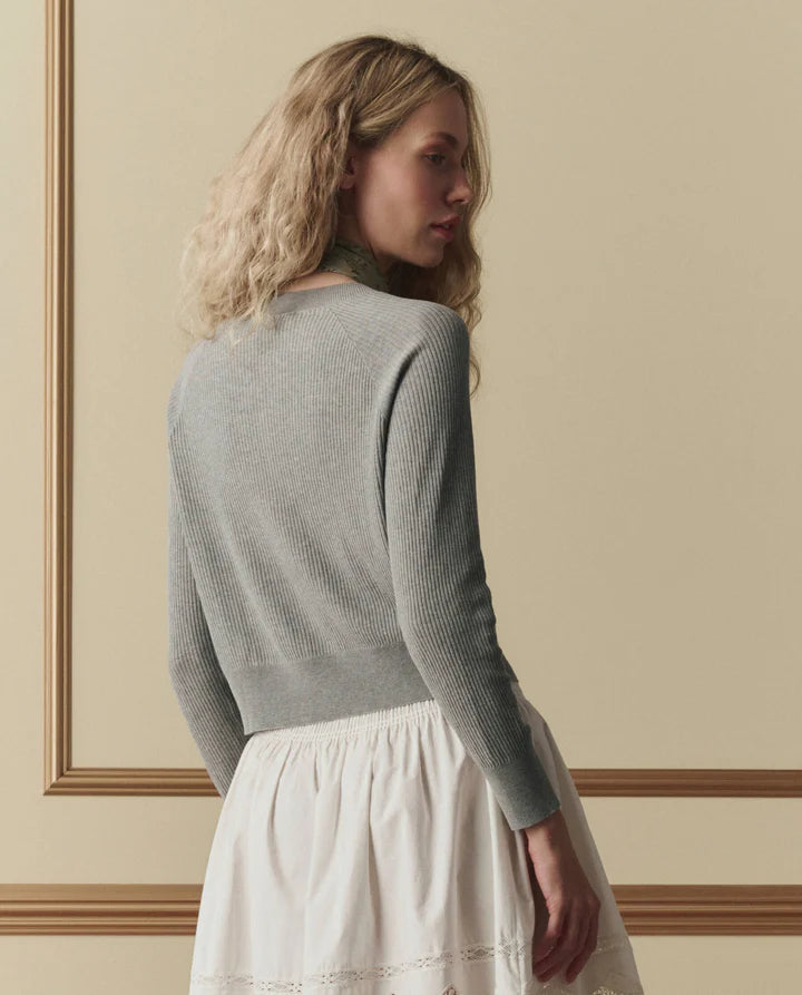 Dainty Cardigan, Heather Grey