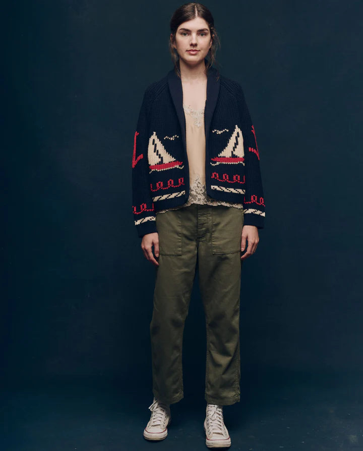 Sailboat Lodge Cardigan, Navy