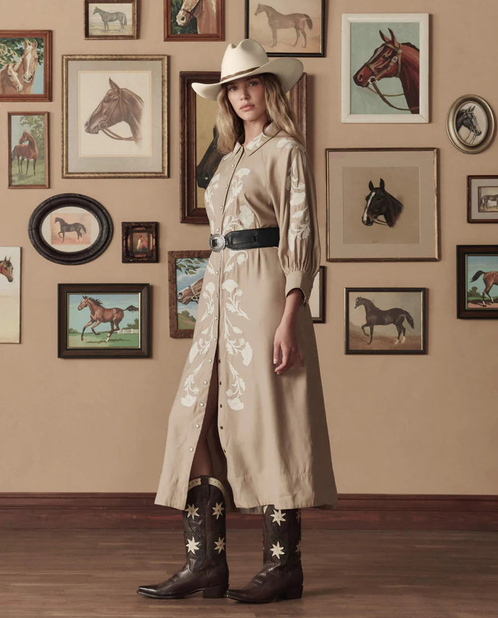 Western Embroidered Herd Dress