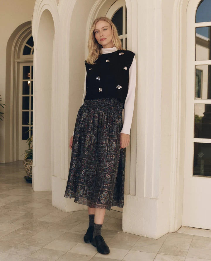 Canary Skirt, Heirloom Textile Print