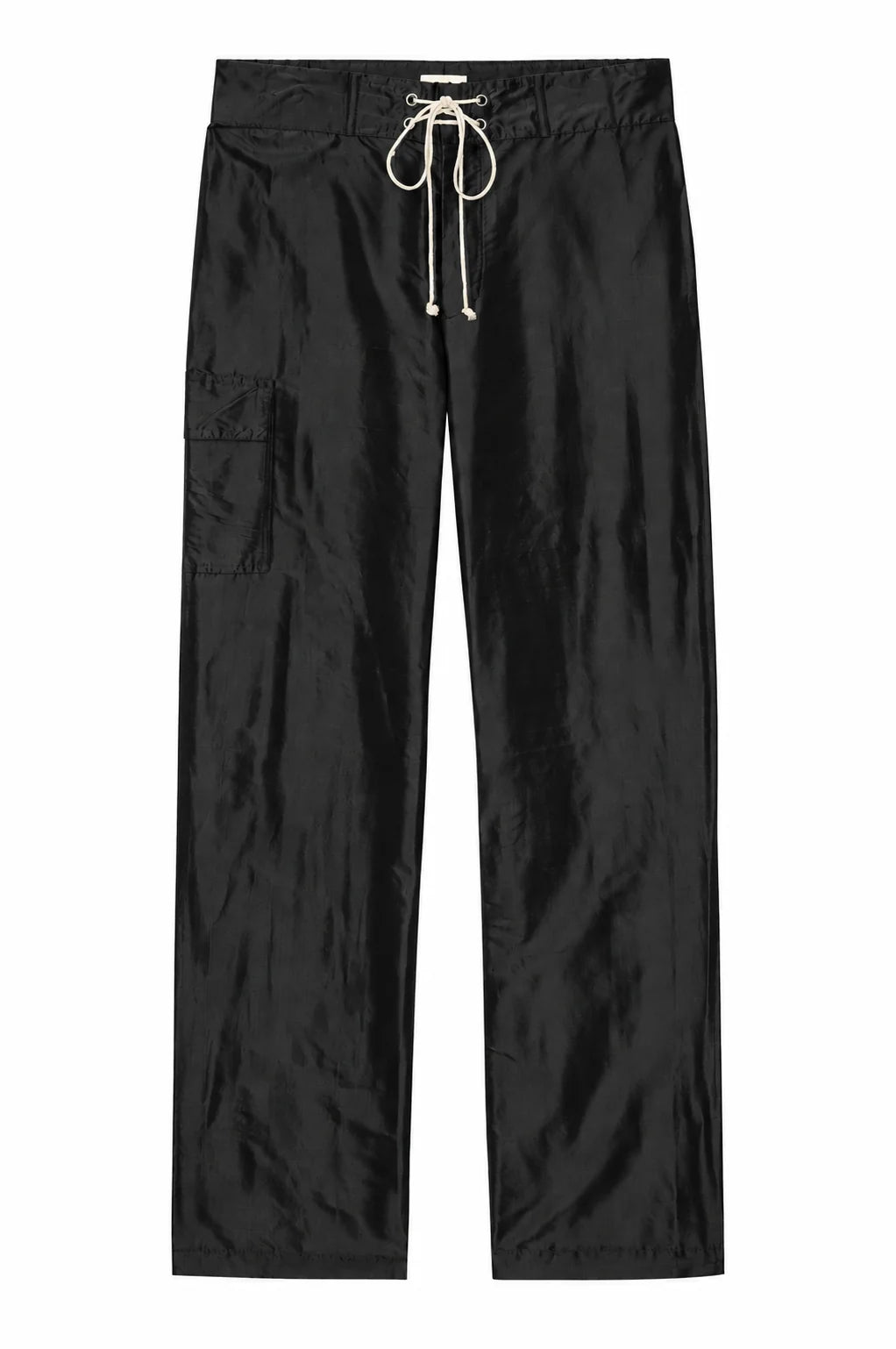 Silk Taffeta Board Pant, Jet