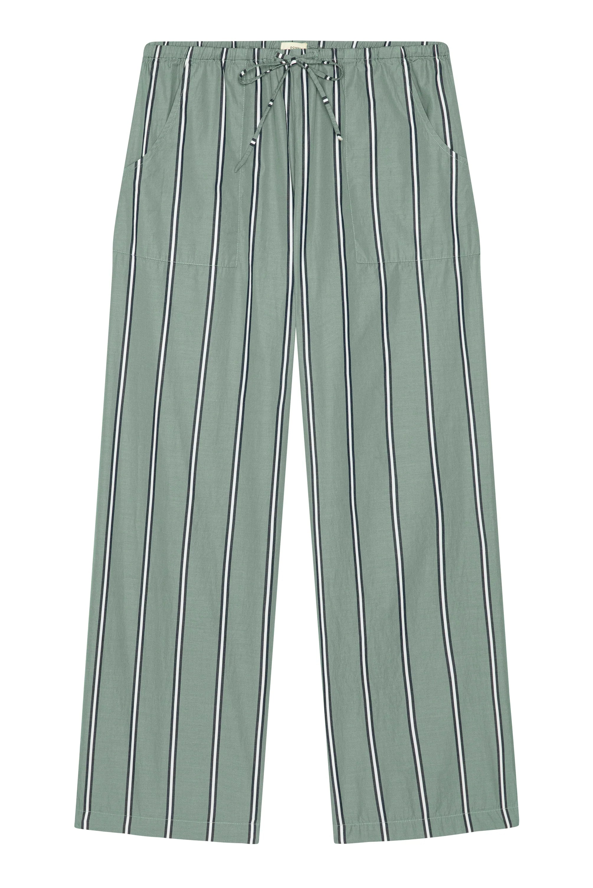 Pop Stripe Drawstring Pant, Sage