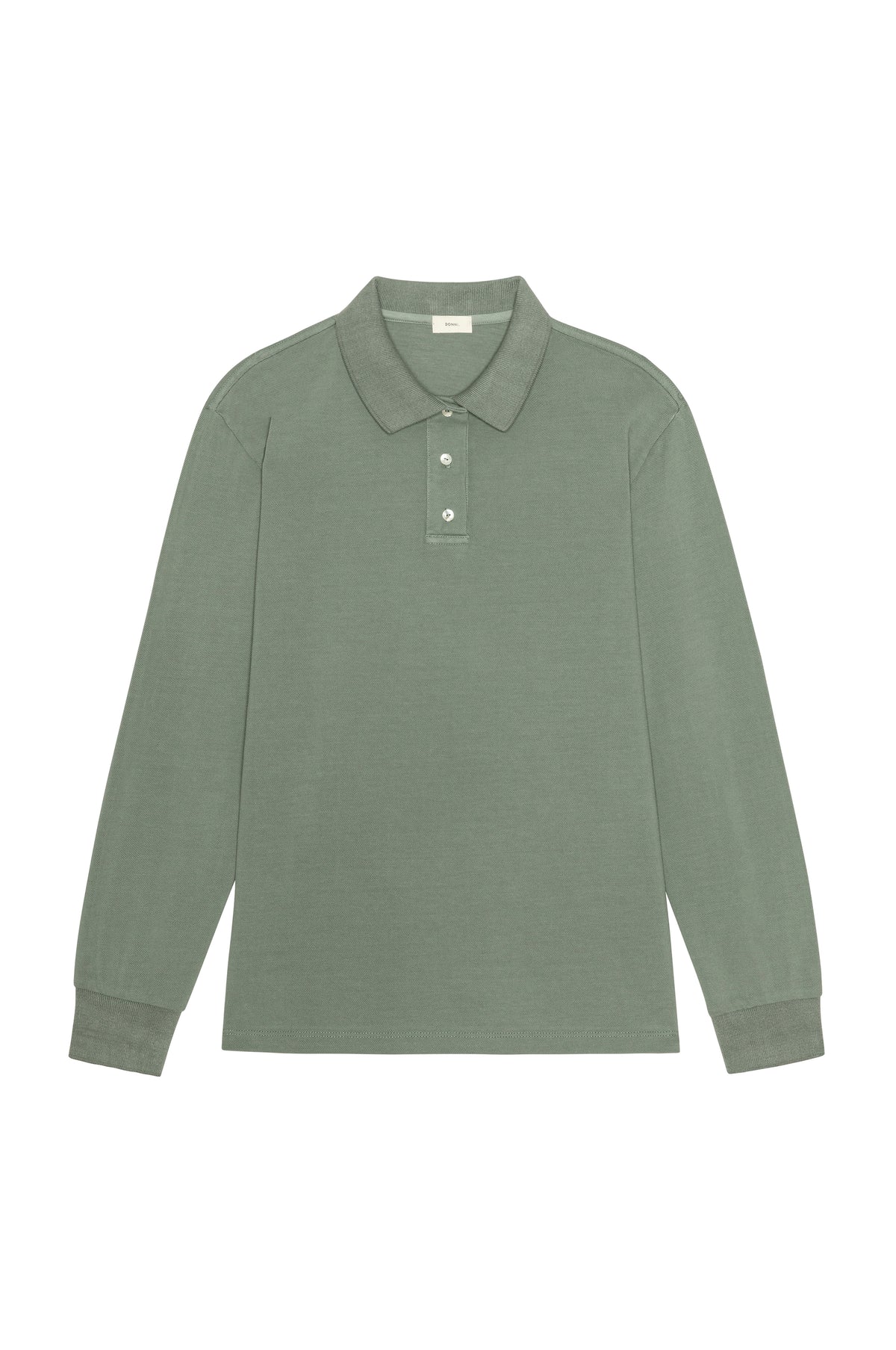 Pique Longsleeve Polo, Sage