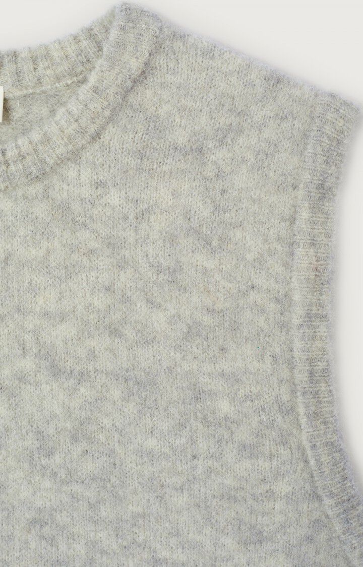 Vitow Sleeveless Pullover, Melange Light Grey