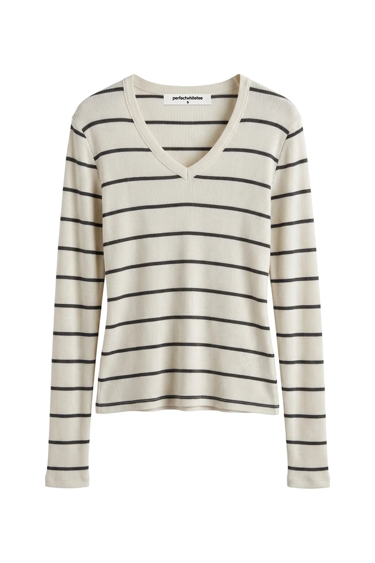 bianca, natural charcoal stripe