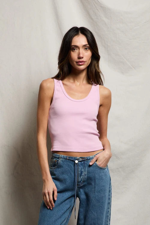 blondie tank, sugar pink