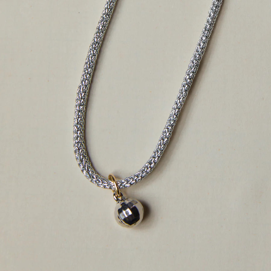 Silver Lurex Necklace Cord