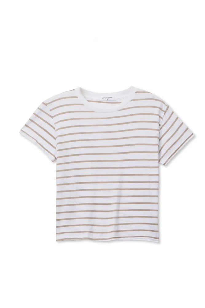 everett stripe tee, driftwood