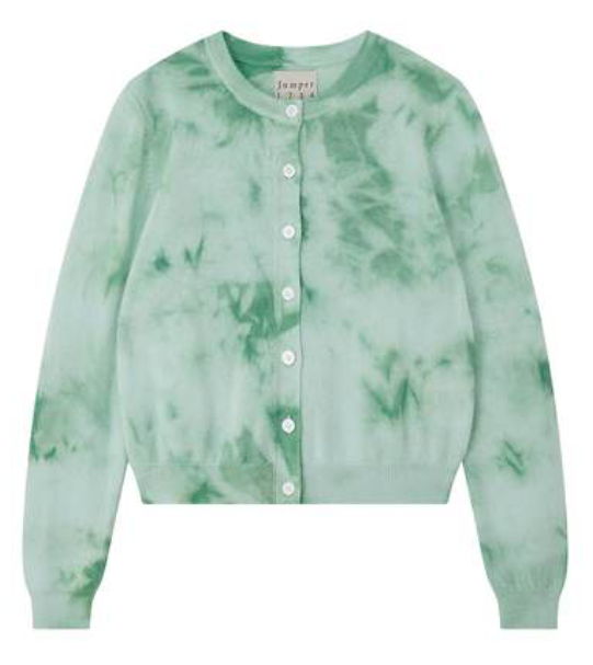 Cashmere Batik Cardigan, Noor Fresh Green