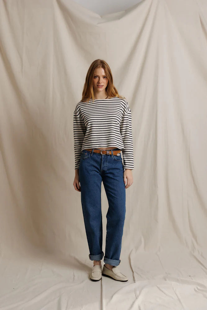 jenna long sleeve, black stripe