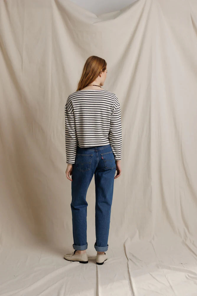 jenna long sleeve, black stripe