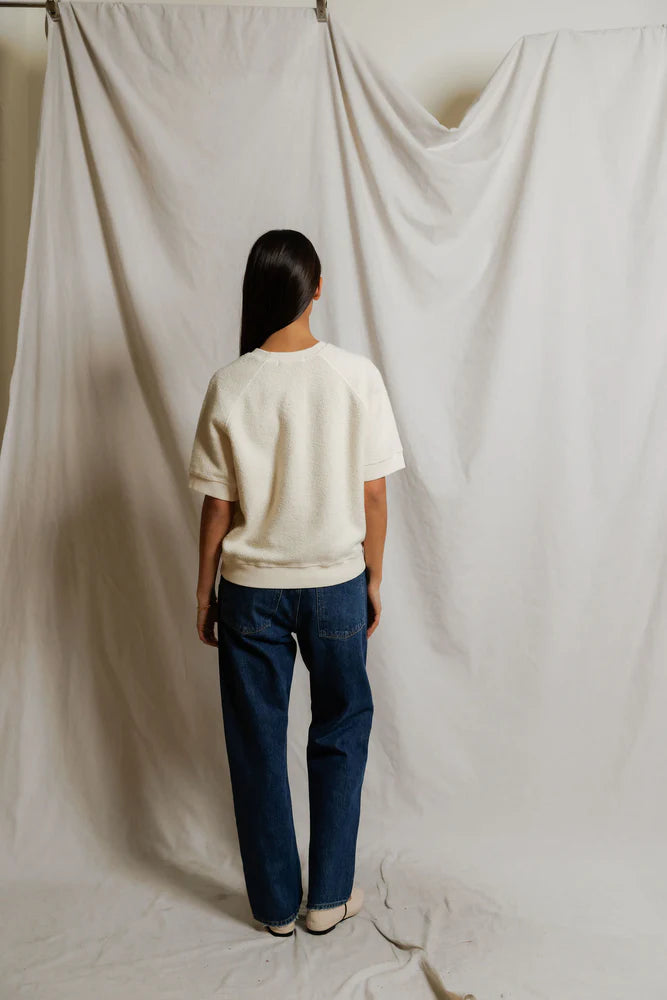 short sleeve ziggy, bright ivory