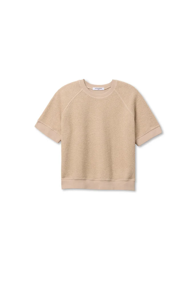 Perfectwhitetee Kennedy Short Sleeve Sweatshirt in Driftwood