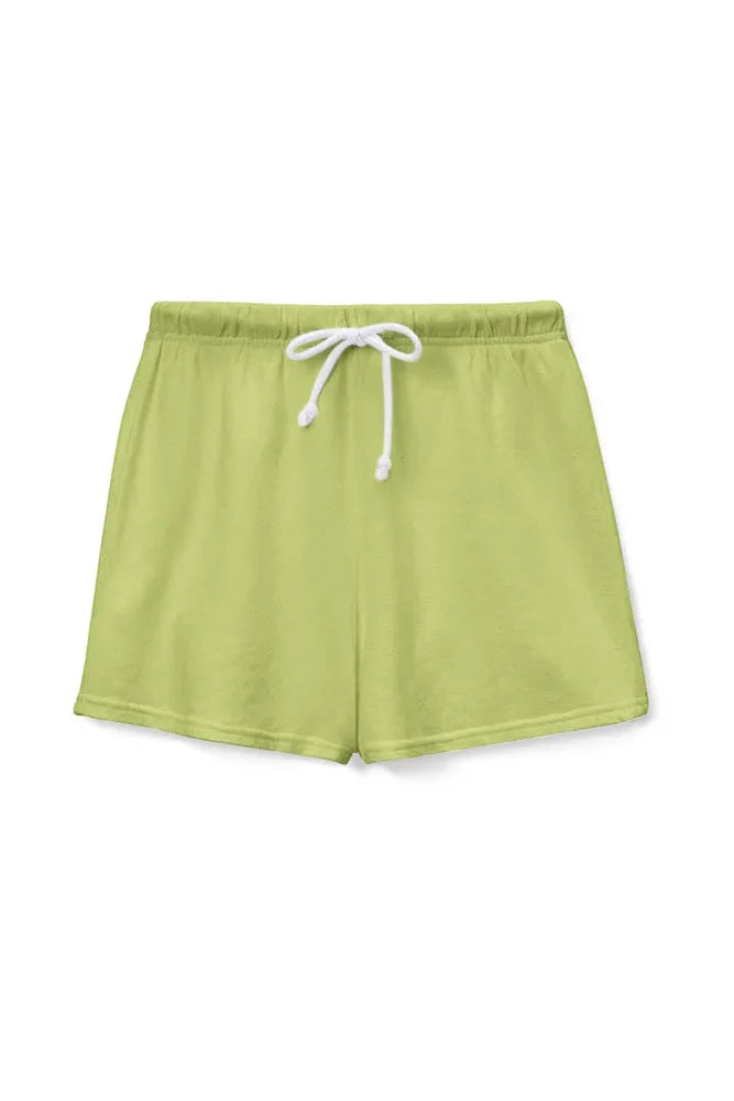 layla sweat short, chartreuse
