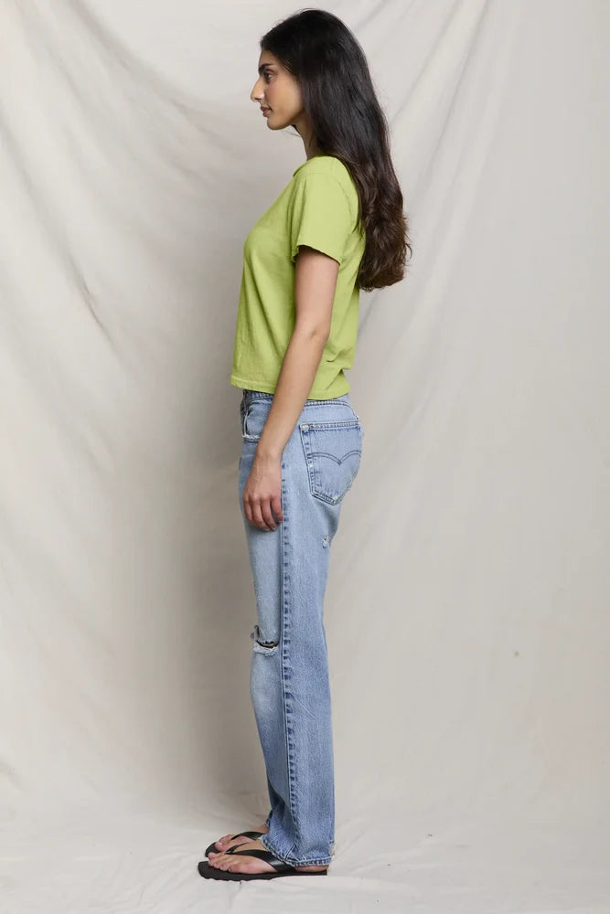 lisa tee, chartreuse