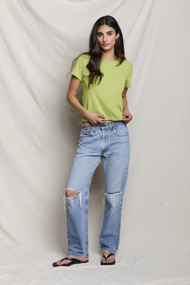 lisa tee, chartreuse