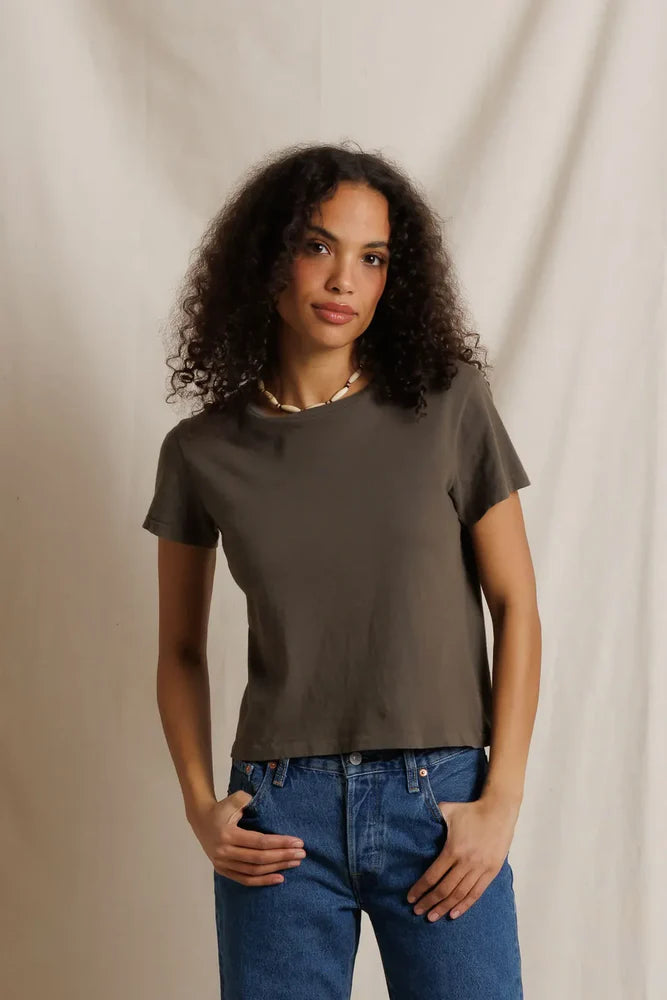 lisa tee, dark olive