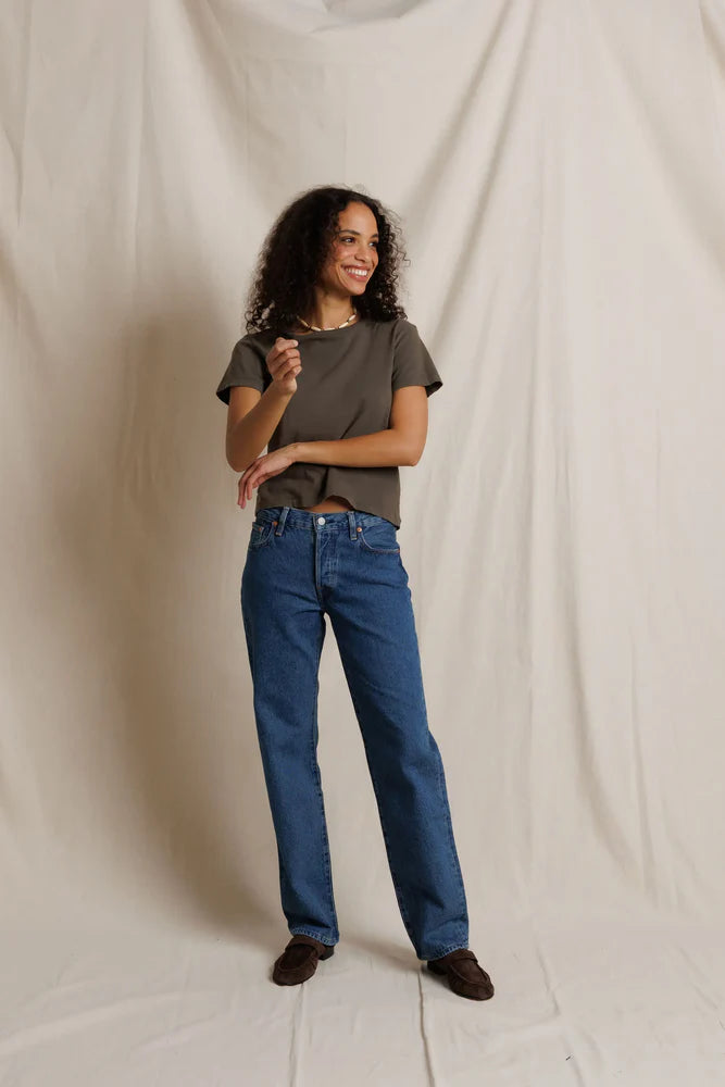 lisa tee, dark olive