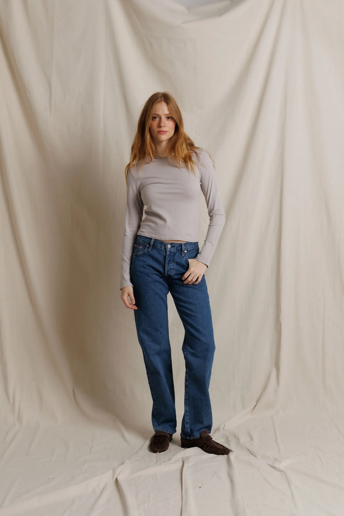 lisa long sleeve, cloud grey