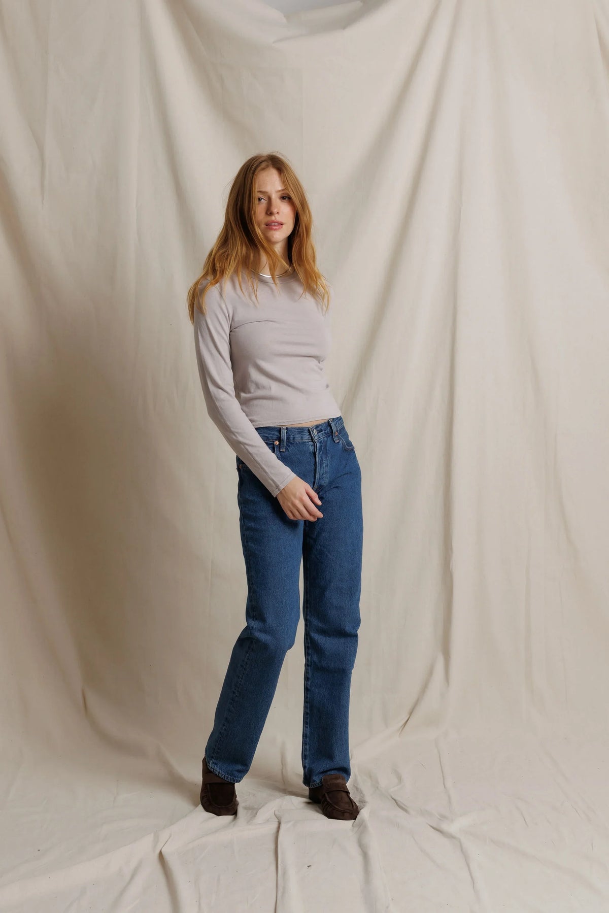 lisa long sleeve, cloud grey