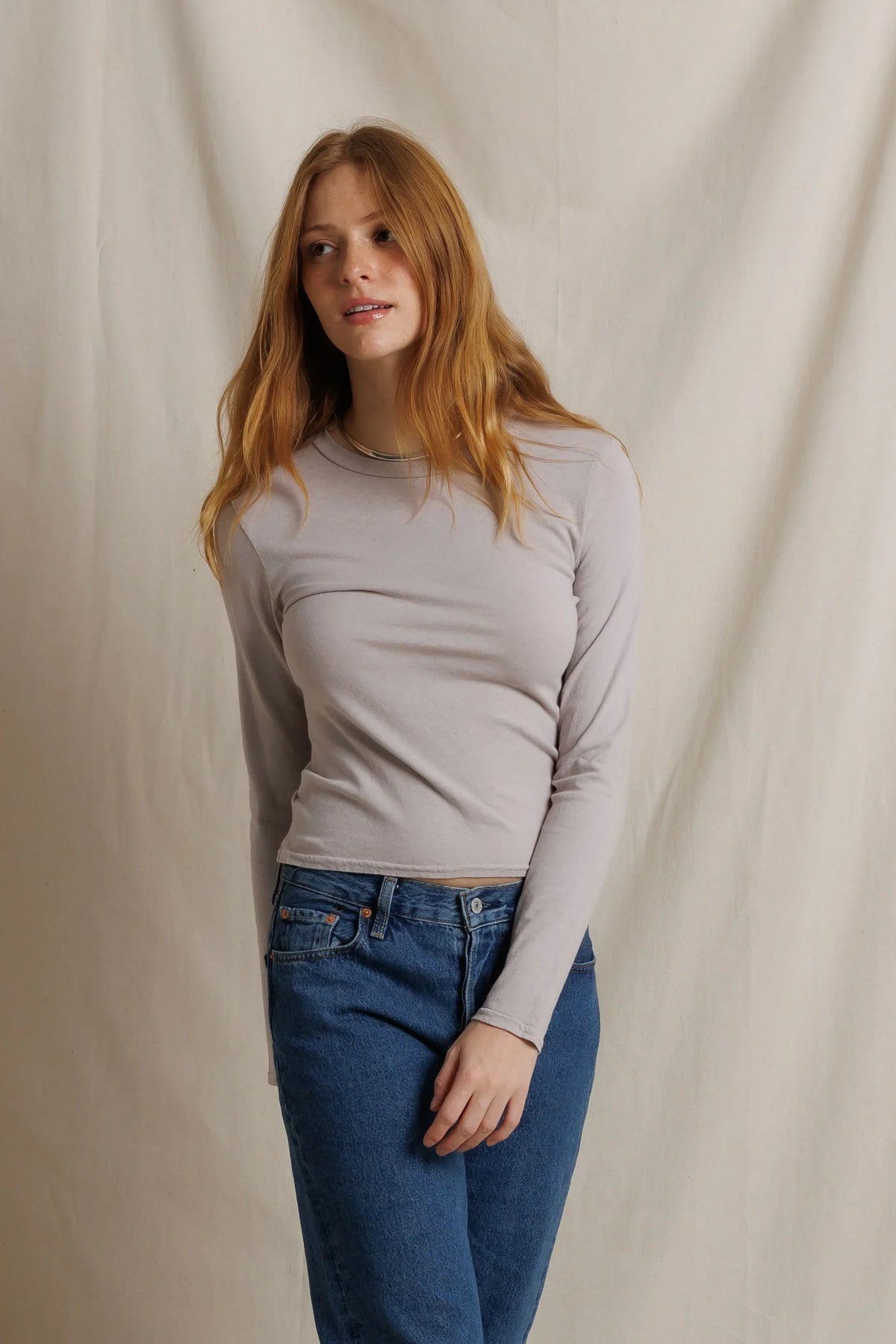 lisa long sleeve, cloud grey