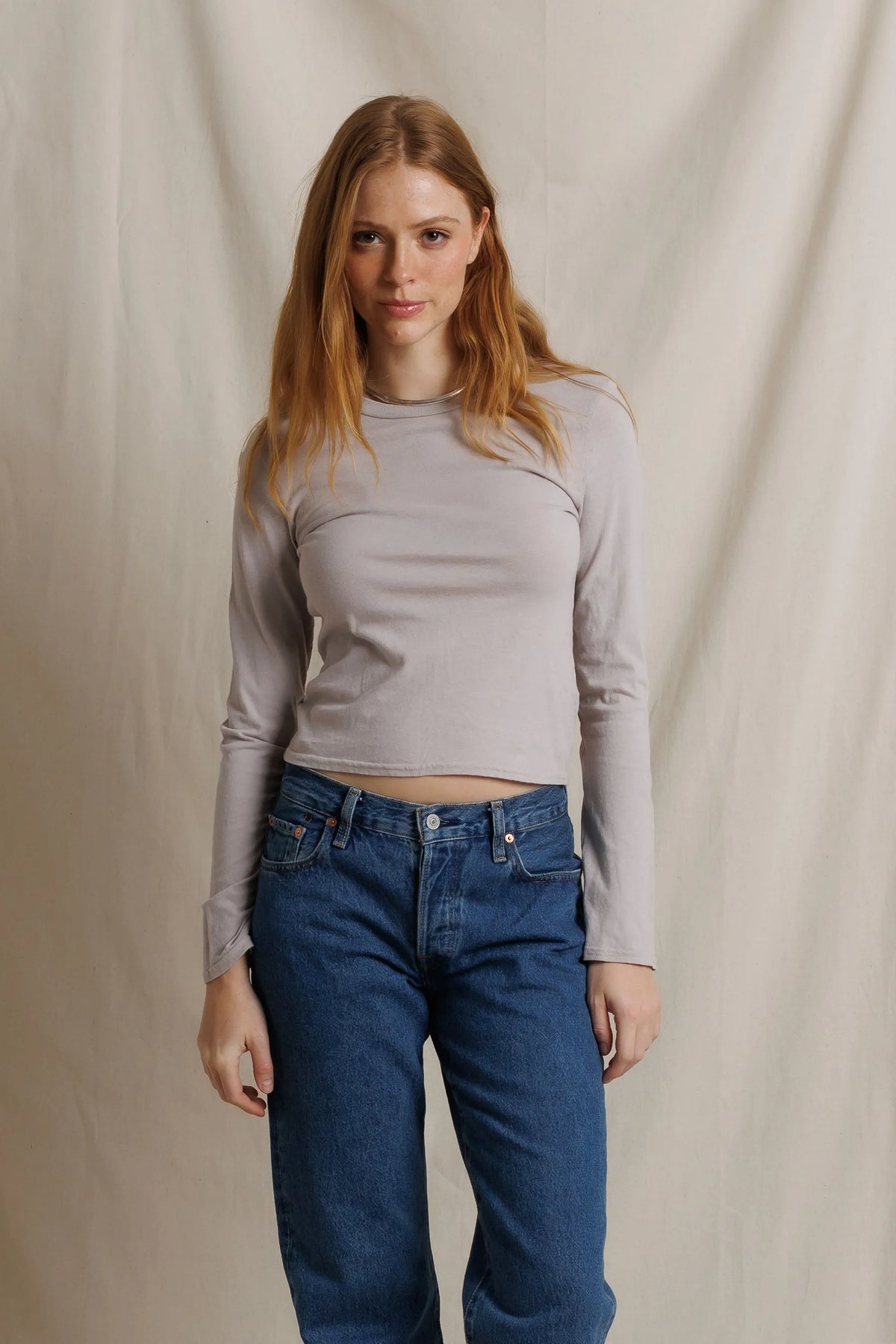 lisa long sleeve, cloud grey