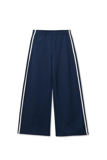 mikos wide leg pant, navy
