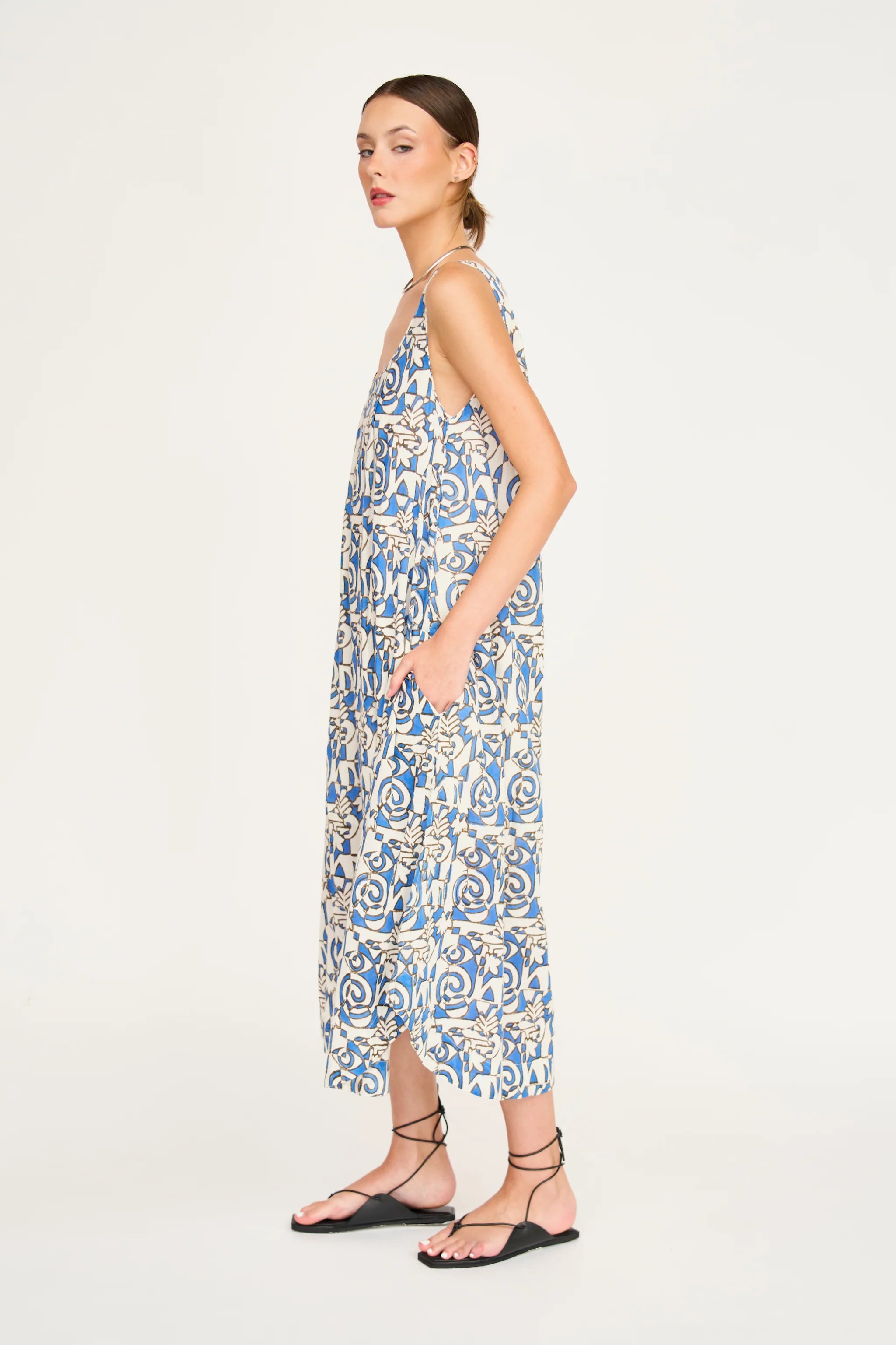 Cassis Dress, Blue Heka