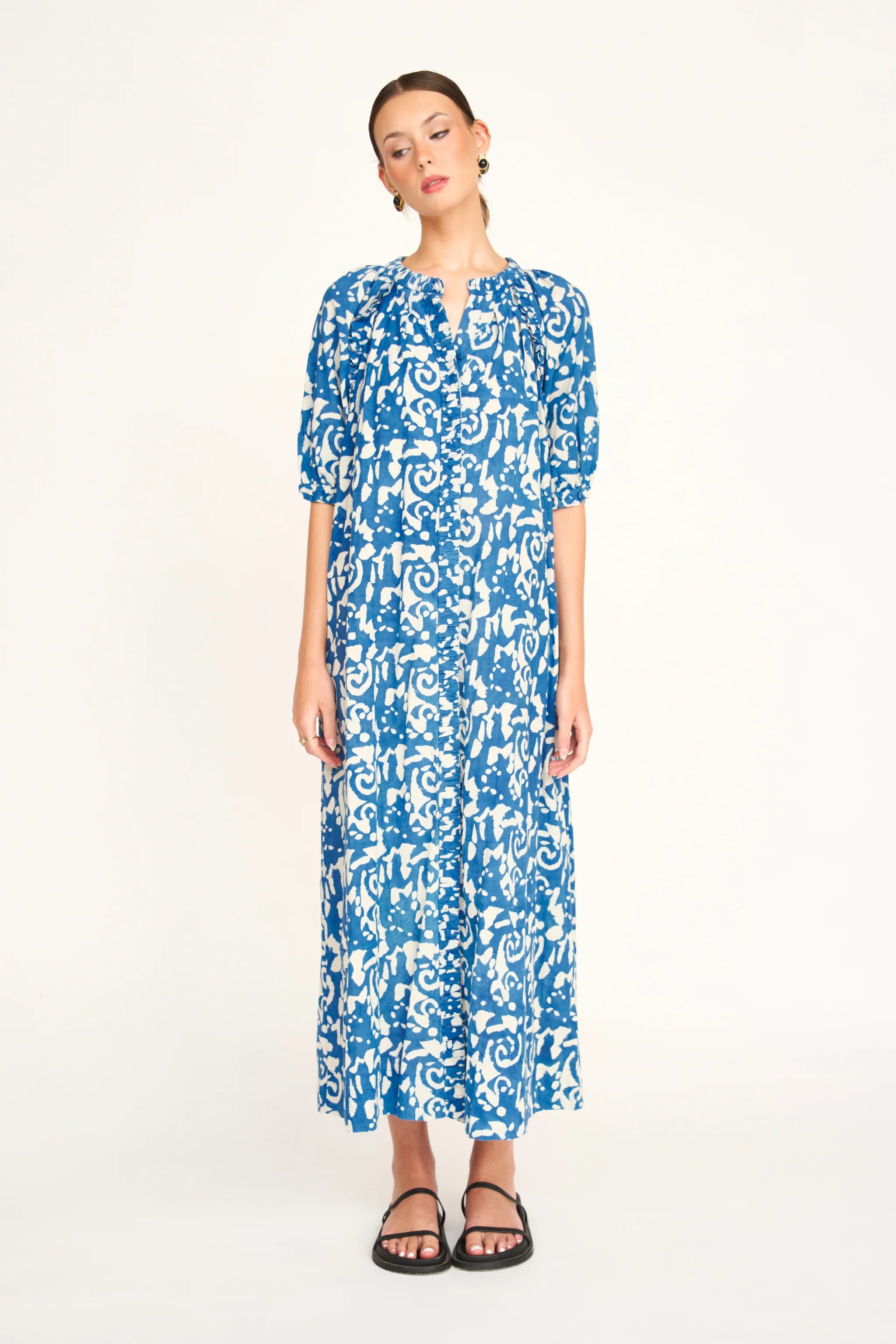 Somerset Dress, Indigo Heka