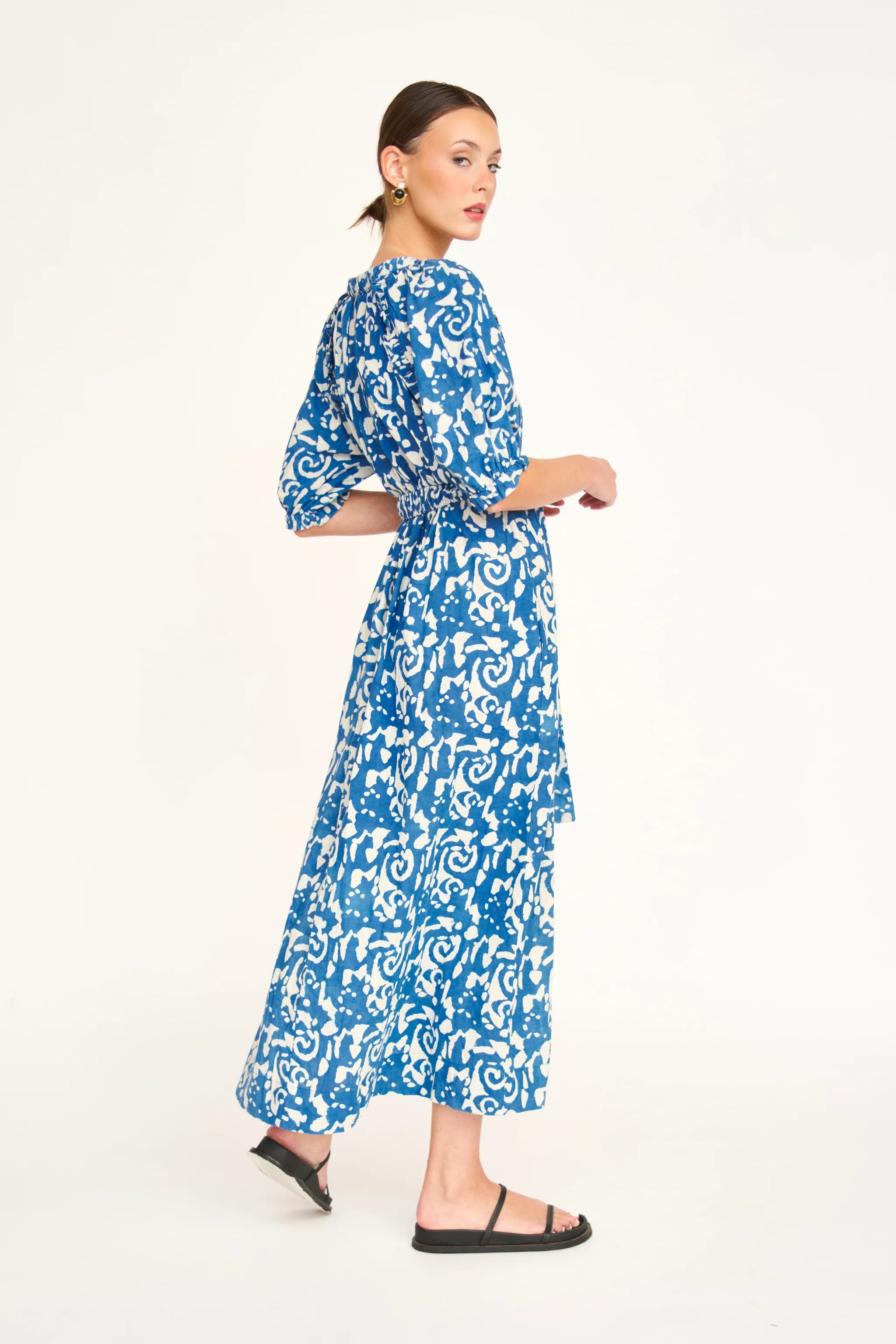 Somerset Dress, Indigo Heka