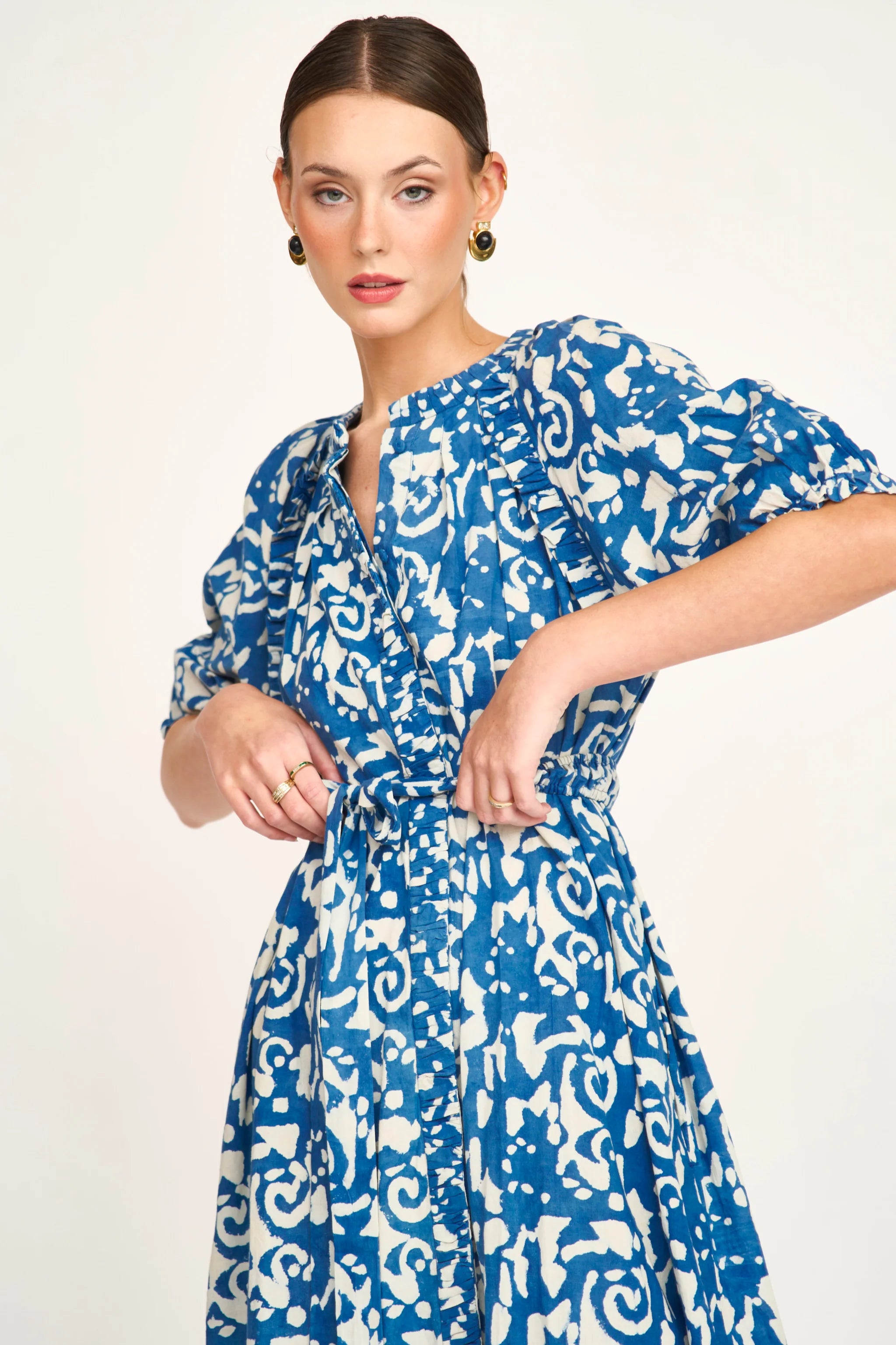 Somerset Dress, Indigo Heka