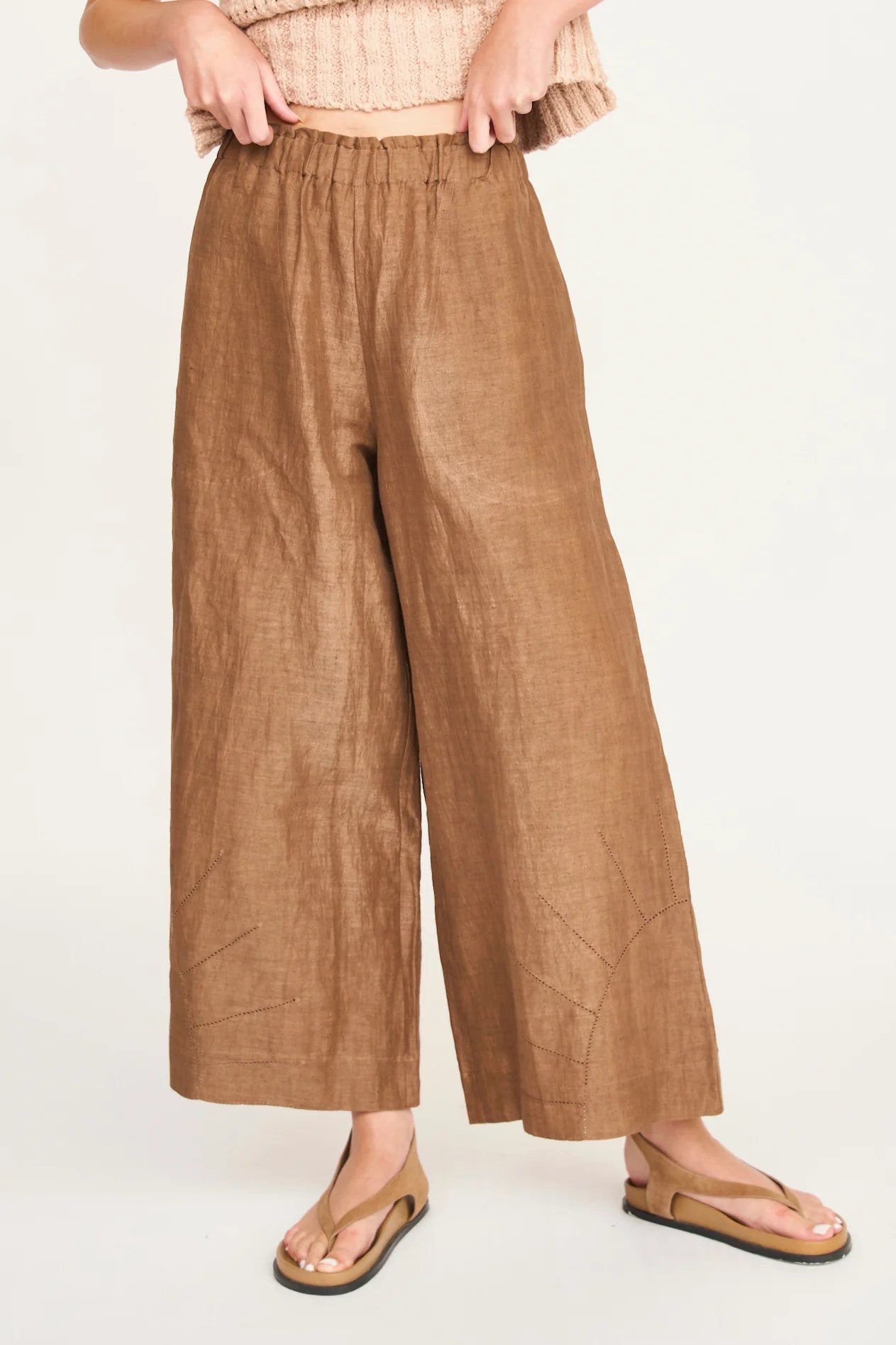 Mirth Pant, Brownie Linen