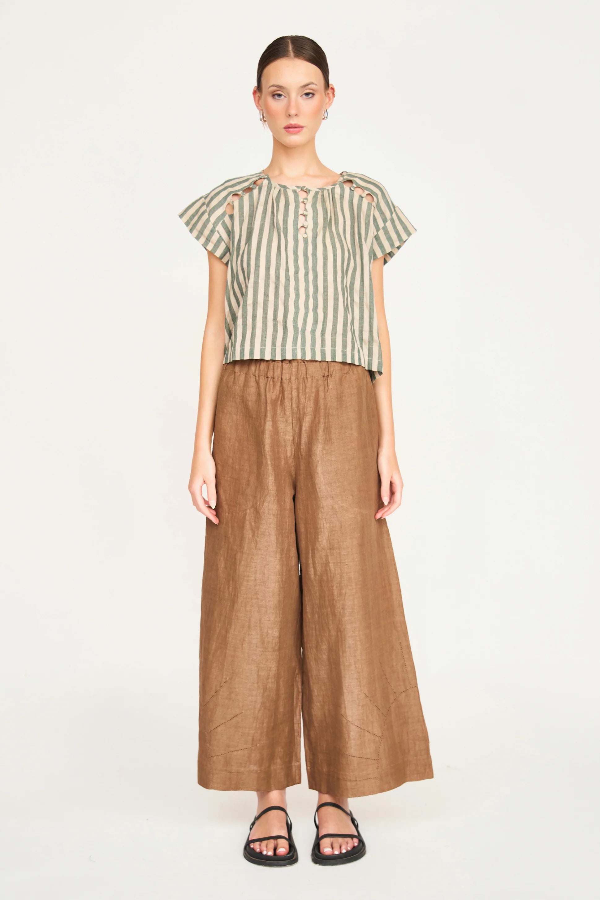 Merida Cutout Top, Safari Stripe