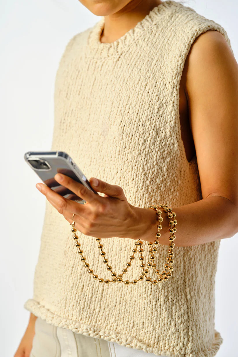 Ballchain Crossbody, Gold