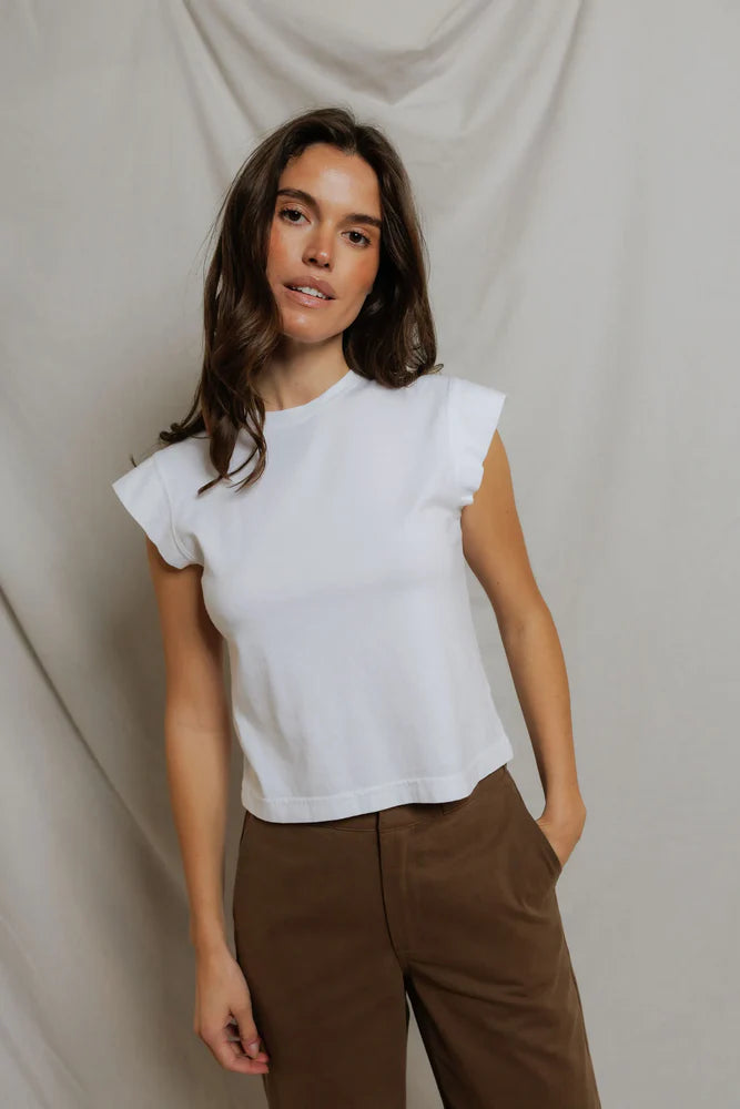 porter tee, white