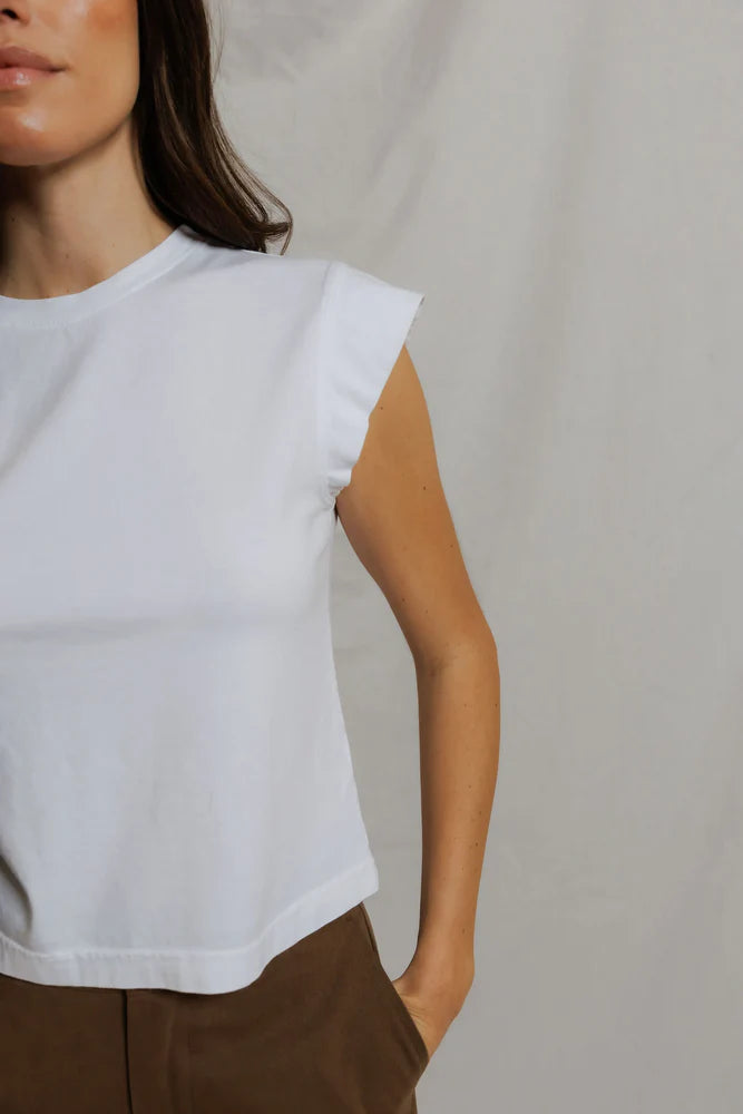 porter tee, white