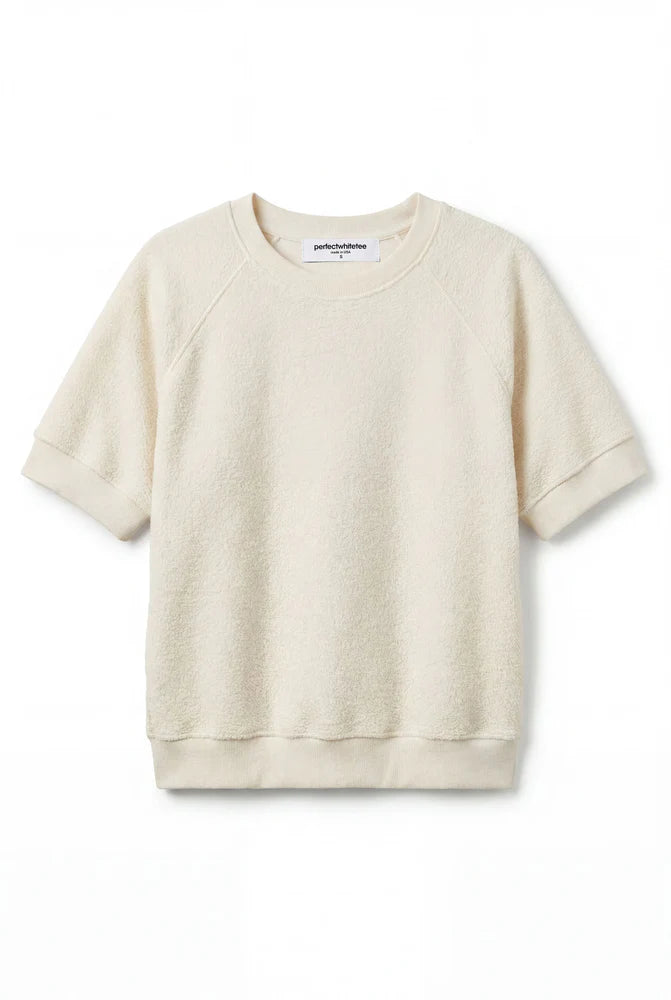 short sleeve ziggy, bright ivory