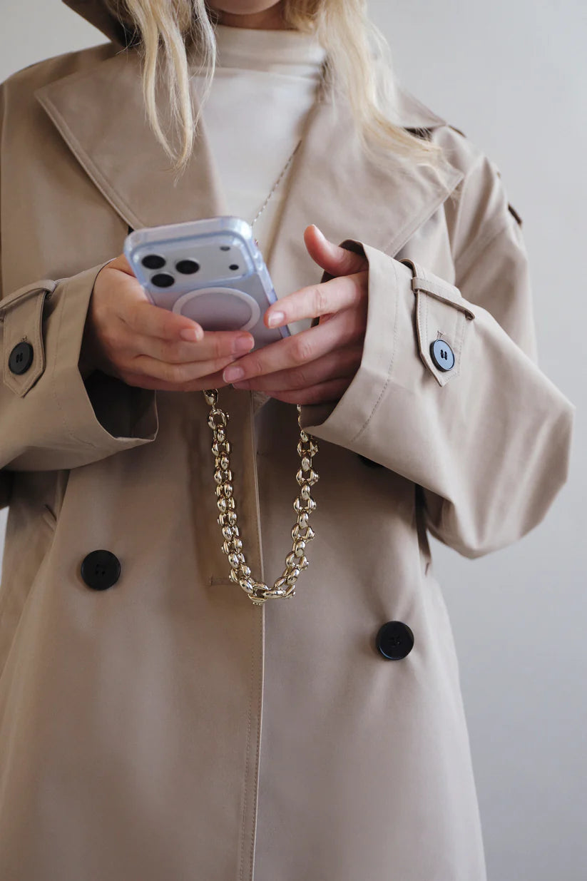 Bubble Chain Wristlet, Gold