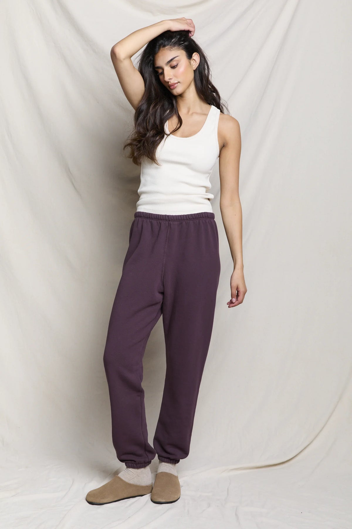stevie sweatpant, cherry lacquer