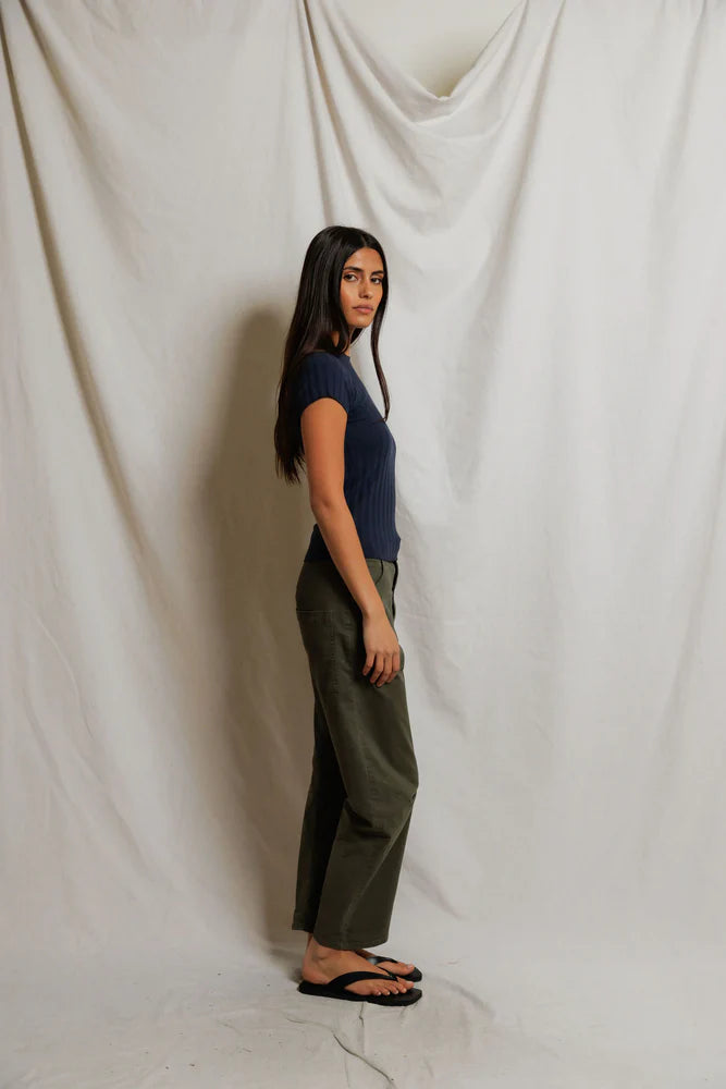 suri rib tee, navy