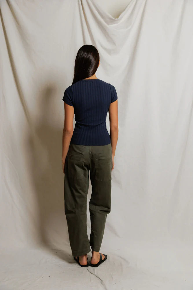 suri rib tee, navy