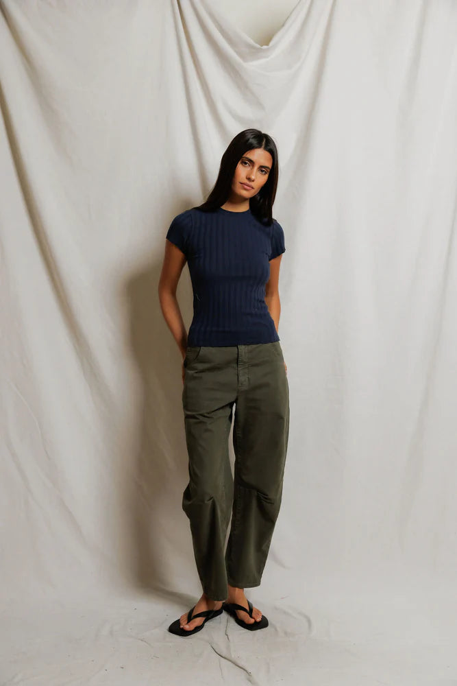 suri rib tee, navy